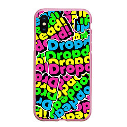 Чехол iPhone XS Max матовый Drop Dead: Acid Pattern