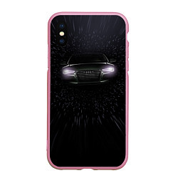 Чехол iPhone XS Max матовый Audi, цвет: 3D-розовый