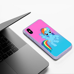 Чехол iPhone XS Max матовый My Little Pony, цвет: 3D-светло-сиреневый — фото 2