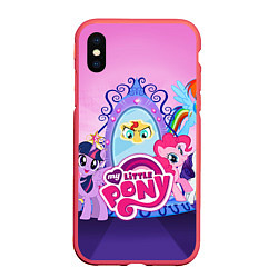 Чехол iPhone XS Max матовый My Little Pony, цвет: 3D-красный