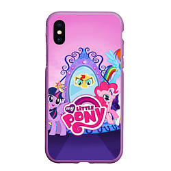 Чехол iPhone XS Max матовый My Little Pony, цвет: 3D-фиолетовый