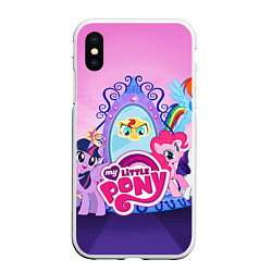 Чехол iPhone XS Max матовый My Little Pony, цвет: 3D-белый