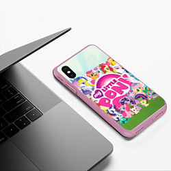 Чехол iPhone XS Max матовый My Little Pony, цвет: 3D-розовый — фото 2