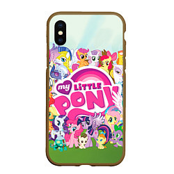 Чехол iPhone XS Max матовый My Little Pony, цвет: 3D-коричневый