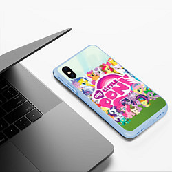 Чехол iPhone XS Max матовый My Little Pony, цвет: 3D-голубой — фото 2