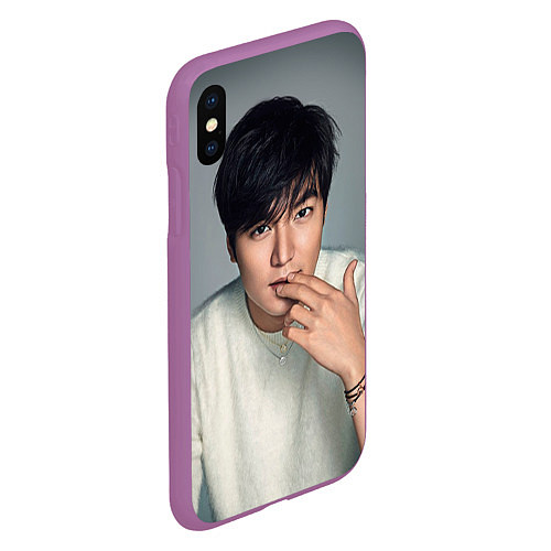 Чехол iPhone XS Max матовый Lee Min Ho / 3D-Фиолетовый – фото 2