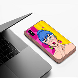 Чехол iPhone XS Max матовый POP ART, цвет: 3D-коричневый — фото 2