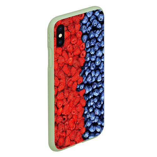 Чехол iPhone XS Max матовый Ягодка / 3D-Салатовый – фото 2