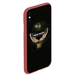 Чехол iPhone XS Max матовый Imagine Dragons: Smoke + Mirrors, цвет: 3D-красный — фото 2