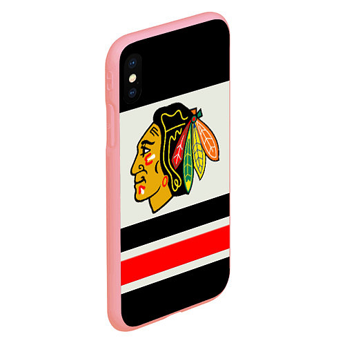 Чехол iPhone XS Max матовый Chicago Blackhawks / 3D-Баблгам – фото 2