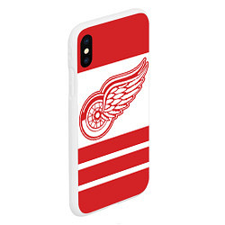 Чехол iPhone XS Max матовый Detroit Red Wings, цвет: 3D-белый — фото 2