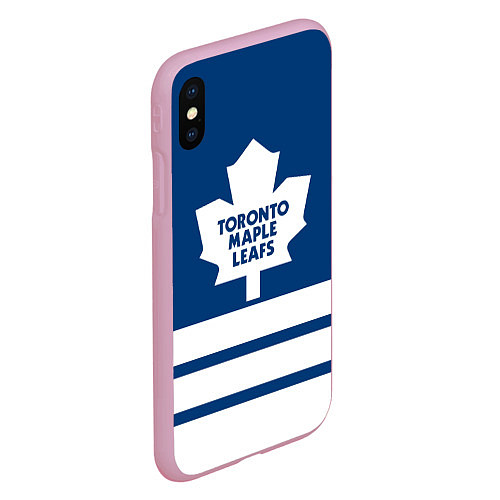 Чехол iPhone XS Max матовый Toronto Maple Leafs / 3D-Розовый – фото 2