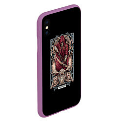 Чехол iPhone XS Max матовый Стрелец, цвет: 3D-фиолетовый — фото 2