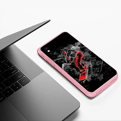 Чехол iPhone XS Max матовый Сноубордист, цвет: 3D-баблгам — фото 2