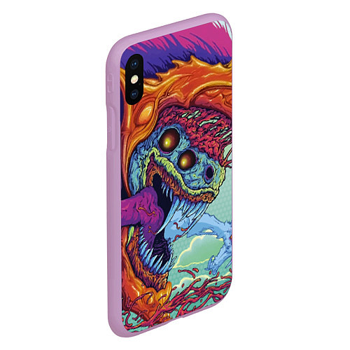 Чехол iPhone XS Max матовый CS:GO Hyper Beast / 3D-Сиреневый – фото 2