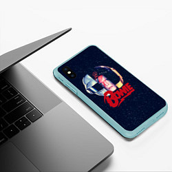 Чехол iPhone XS Max матовый Bowie Space, цвет: 3D-мятный — фото 2