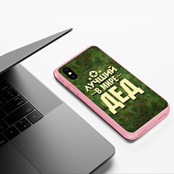 Чехол iPhone XS Max матовый Лучший в мире дед, цвет: 3D-баблгам — фото 2
