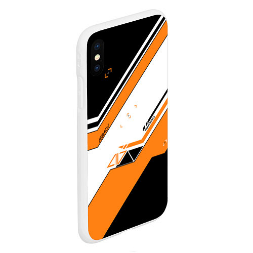 Чехол iPhone XS Max матовый CS:GO Asiimov / 3D-Белый – фото 2