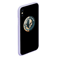 Чехол iPhone XS Max матовый Adeptus Mechanicus, цвет: 3D-светло-сиреневый — фото 2