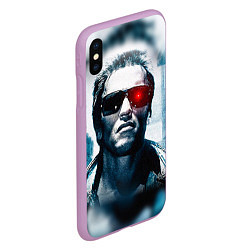 Чехол iPhone XS Max матовый T-800, цвет: 3D-сиреневый — фото 2