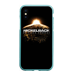 Чехол iPhone XS Max матовый Nickelback: No fixed address, цвет: 3D-мятный