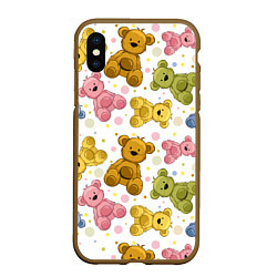 Чехол iPhone XS Max матовый Любимые медвежата