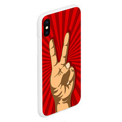 Чехол iPhone XS Max матовый Всё Peace DATA, цвет: 3D-белый — фото 2