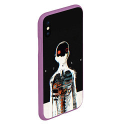 Чехол iPhone XS Max матовый Three Days Grace: Skeleton, цвет: 3D-фиолетовый — фото 2