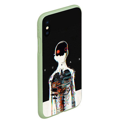 Чехол iPhone XS Max матовый Three Days Grace: Skeleton / 3D-Салатовый – фото 2