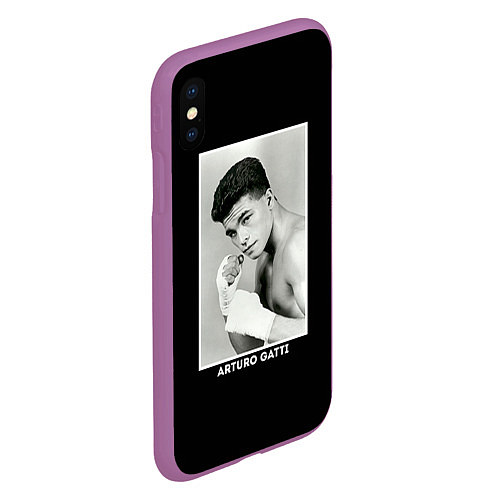 Чехол iPhone XS Max матовый Arturo Gatti: Photo / 3D-Фиолетовый – фото 2