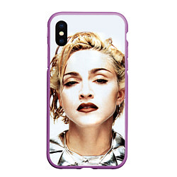 Чехол iPhone XS Max матовый Мадонна, цвет: 3D-фиолетовый