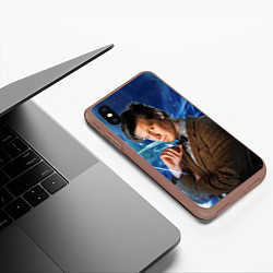 Чехол iPhone XS Max матовый 11th Doctor Who, цвет: 3D-коричневый — фото 2