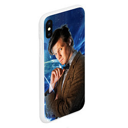 Чехол iPhone XS Max матовый 11th Doctor Who, цвет: 3D-белый — фото 2