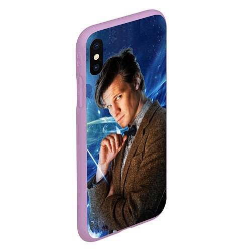 Чехол iPhone XS Max матовый 11th Doctor Who / 3D-Сиреневый – фото 2