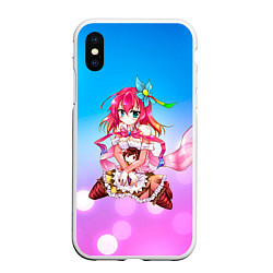 Чехол iPhone XS Max матовый No Game No Life, цвет: 3D-белый