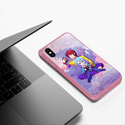 Чехол iPhone XS Max матовый No Game No Life, цвет: 3D-малиновый — фото 2