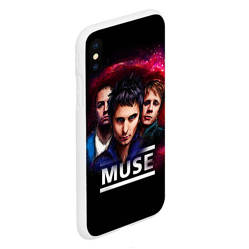 Чехол iPhone XS Max матовый Muse Band / 3D-Белый – фото 2