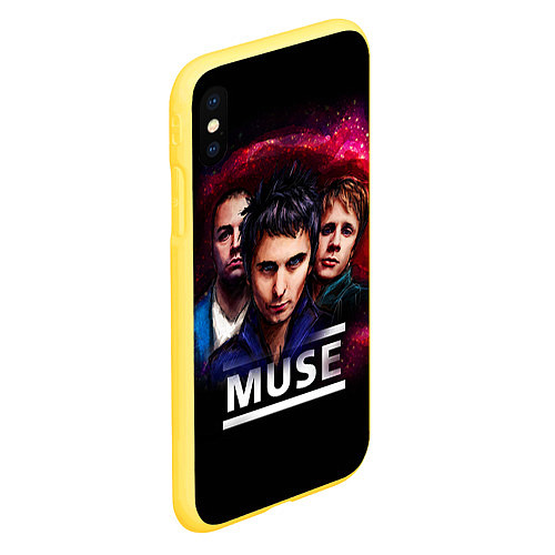 Чехол iPhone XS Max матовый Muse Band / 3D-Желтый – фото 2