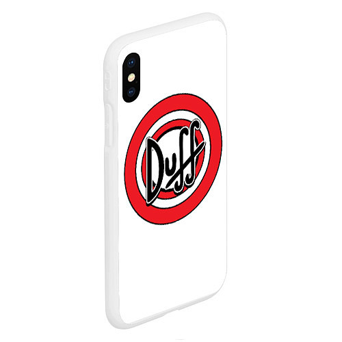 Чехол iPhone XS Max матовый Duff / 3D-Белый – фото 2