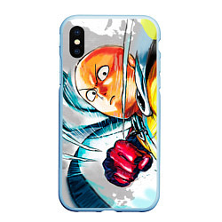 Чехол iPhone XS Max матовый One Punch Man Rage