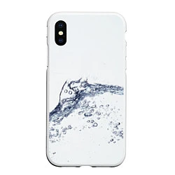 Чехол iPhone XS Max матовый Белая вода, цвет: 3D-белый