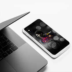 Чехол iPhone XS Max матовый Leo Messi, цвет: 3D-белый — фото 2