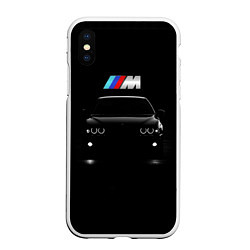 Чехол iPhone XS Max матовый BMW, цвет: 3D-белый