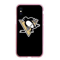 Чехол iPhone XS Max матовый Pittsburgh Penguins: Crosby, цвет: 3D-розовый