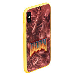 Чехол iPhone XS Max матовый DOOM Classic, цвет: 3D-желтый — фото 2