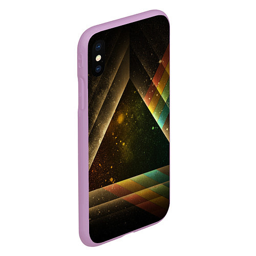 Чехол iPhone XS Max матовый Pink Phloyd: Triangle / 3D-Сиреневый – фото 2