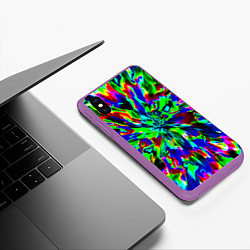 Чехол iPhone XS Max матовый Оксид красок, цвет: 3D-фиолетовый — фото 2