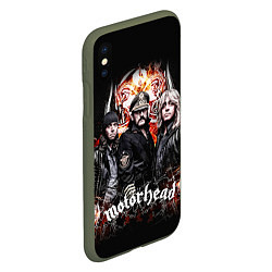 Чехол iPhone XS Max матовый Motorhead Band, цвет: 3D-темно-зеленый — фото 2