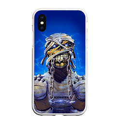 Чехол iPhone XS Max матовый Iron Maiden: Mummy, цвет: 3D-белый