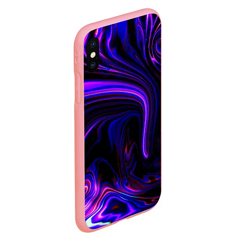 Чехол iPhone XS Max матовый Цветные разводы / 3D-Баблгам – фото 2